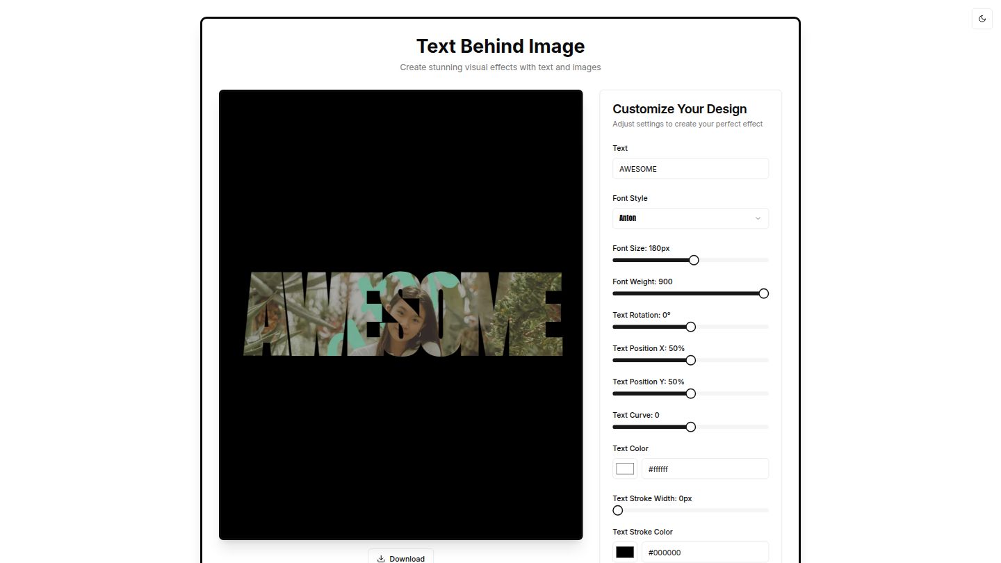 FusionEdit Text-Behind-Image Editor Interface
